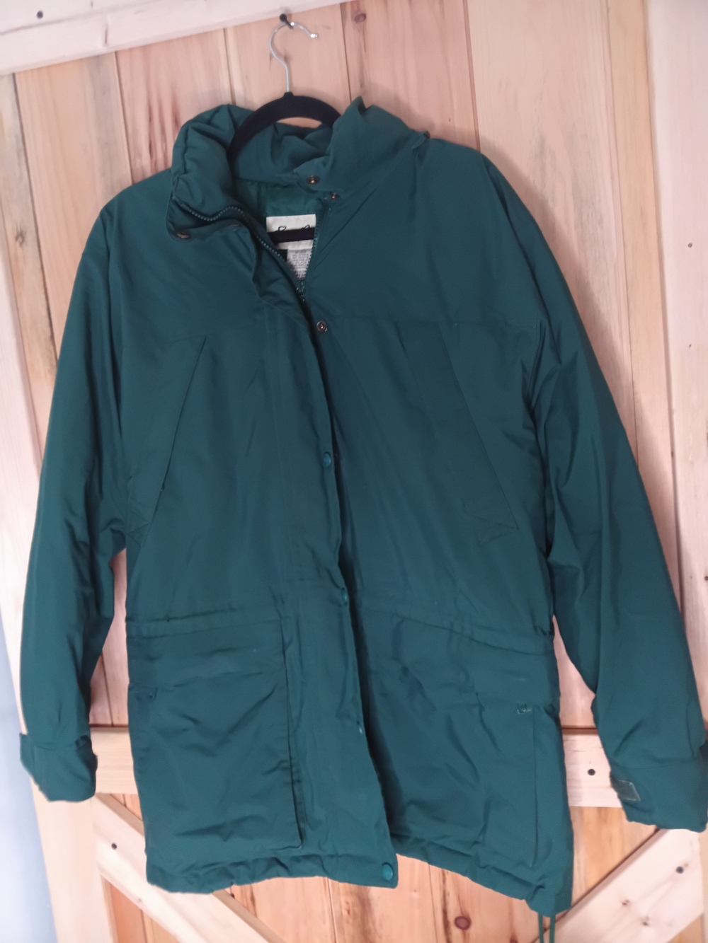 Women's Eddie Bauer Green Hooded Gore Tex Goose Down Ridge Line Parka Coat Med